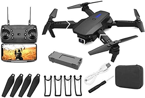 OMNEX E88 Pro Ayoo Best New Mini Drone With Camera 4k for adult For Kids hd Dual Camera Adults and Teenager Fordable Remote RC HD 1080P Quad-Copter FPV Wifi Transmission Phone Control Black