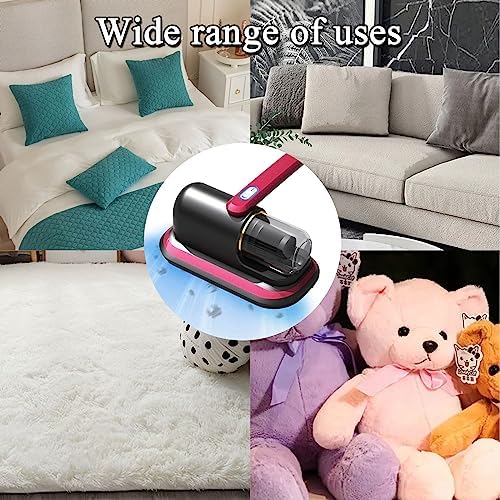 OMNEX BIOTSES Bed Vacuum Cleaner Upgraded Cordless UV Vacuum Cleaner, Handheld deep Mattress Vacuum Cleaner, Effectively Cleans Bedding, Sofas, Carpets and Other Fabric Surfaces