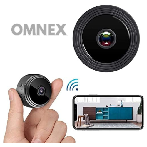 OMNEX Mini WiFi Hidden Cameras,Wireless Spy Cameras with Video Live Feed, HD 1080P Home Security Cameras, Baby Nanny Cam,Tiny Smart Cameras with Night Vision and Motion Detection.